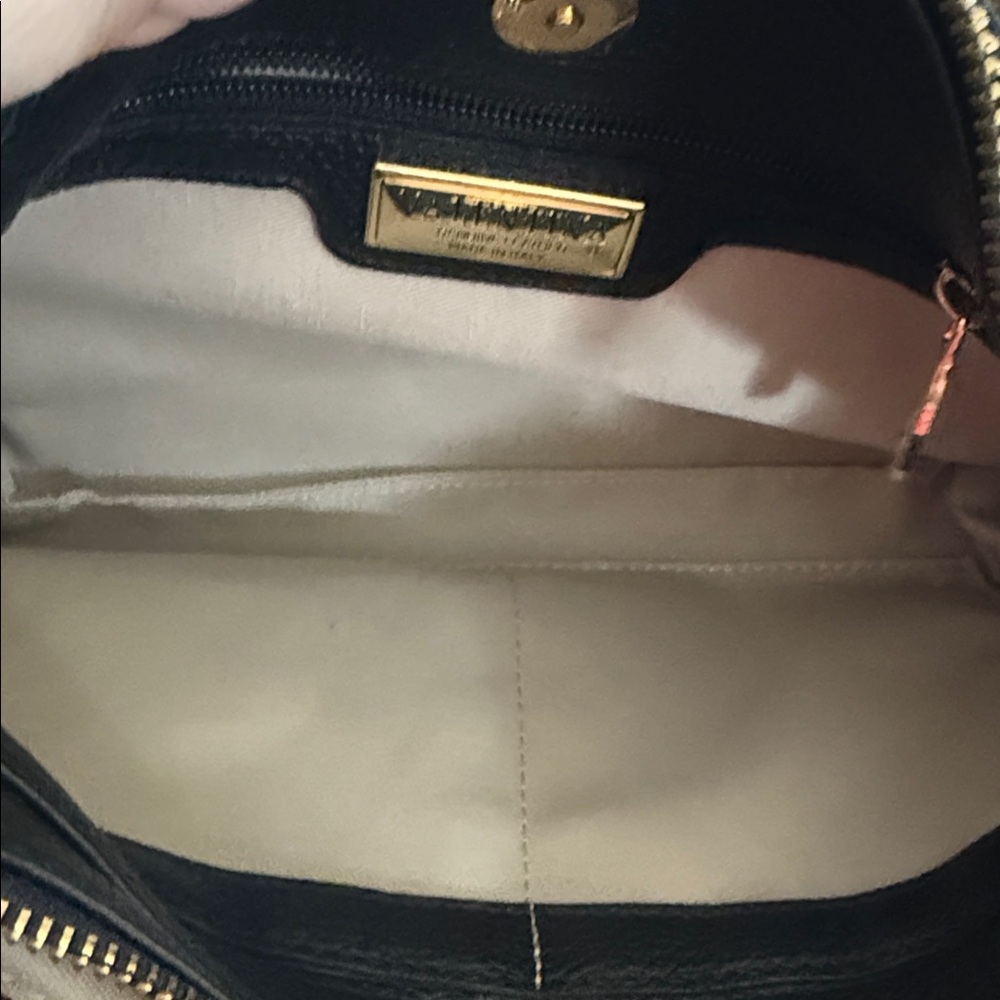 Valentina Black Leather Crossbody with Tan Strap - Picture 6 of 9